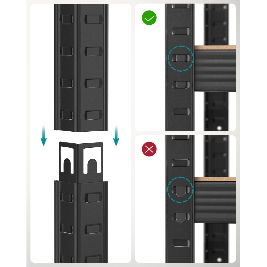 Етажерка ORDIFY в черно