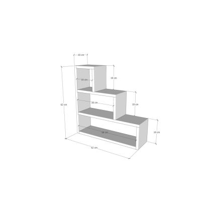 Етажерка PIRAMIT 62x62 cм кафява