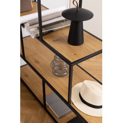 Етажерка SARON дъб/черен