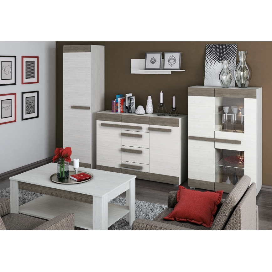 Етажерка SARPA 23x92 см бял