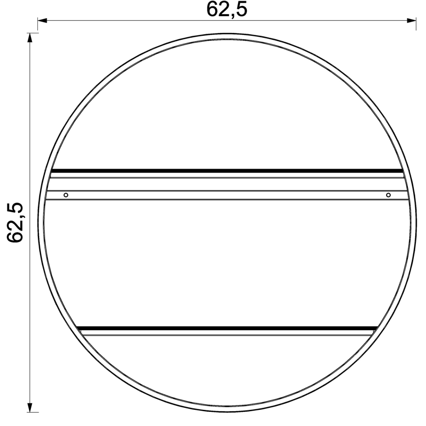 Етажерка SHELF Ø 62,5 см дъб