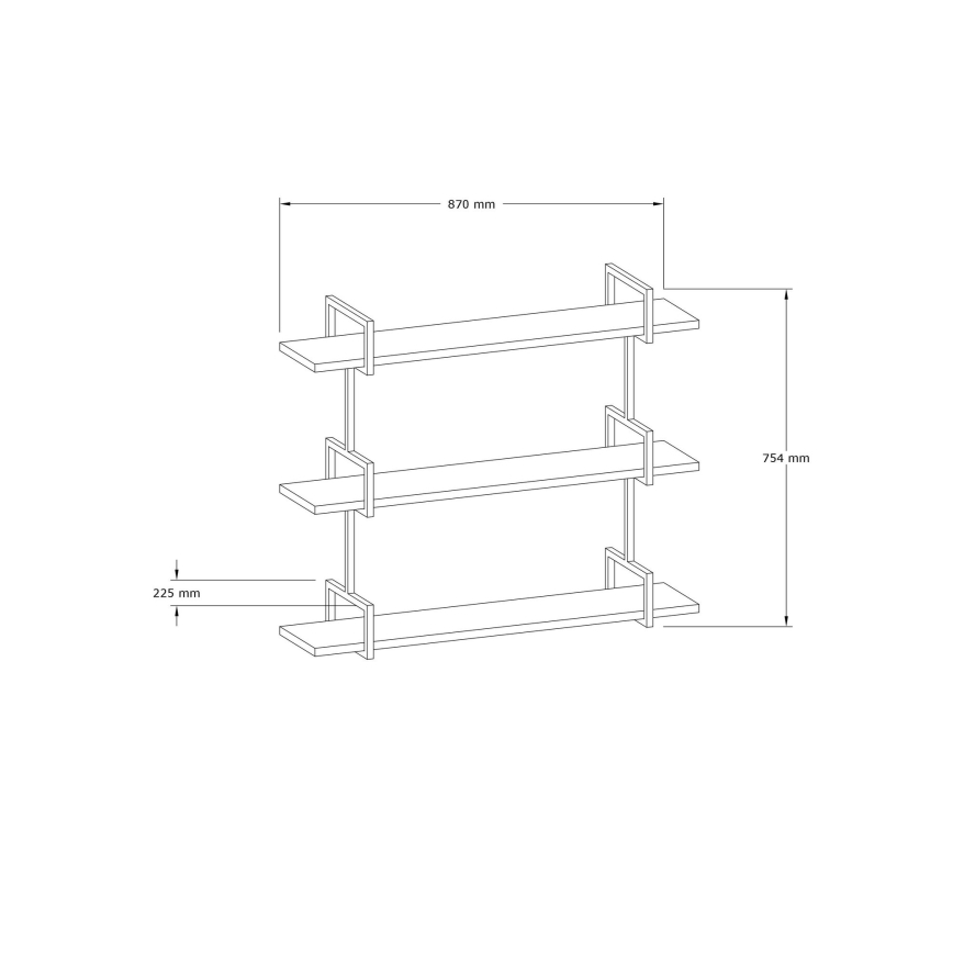Етажерка URAS 76x90 cм бор