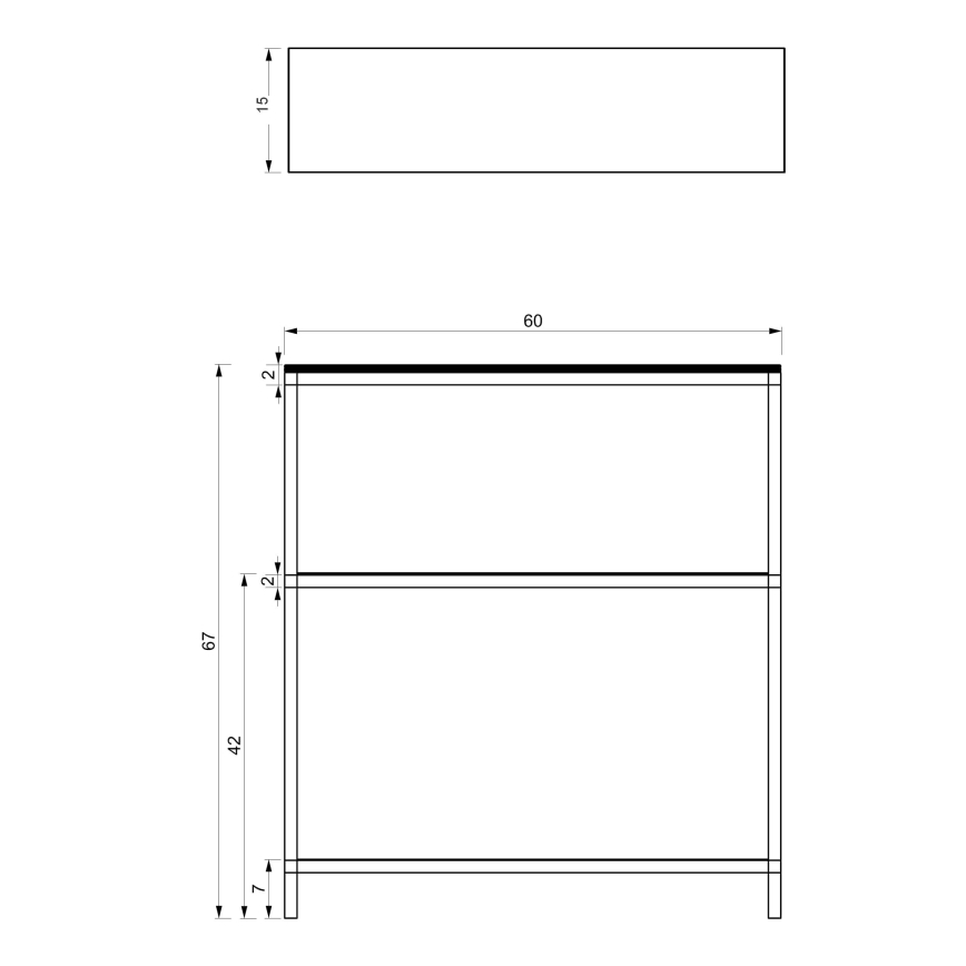 Етажерка за баня 67x60 см черна