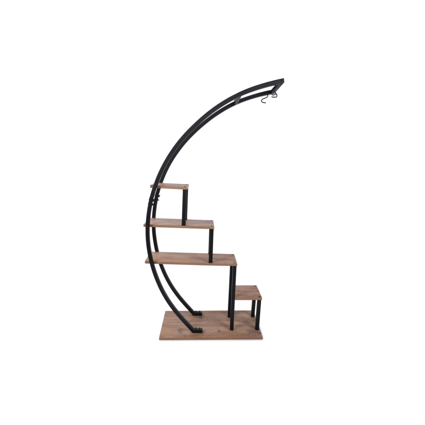 Етажерка за цветя GARDEN 180x85 cм кафява/черна