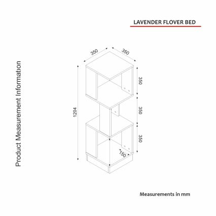 Етажерка за цветя LEVANDER 120,4x35 cм бяла