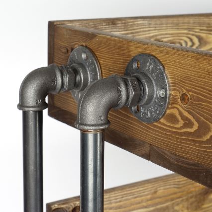 Етажерка за обувки BORU 50x90 см черна/смърч