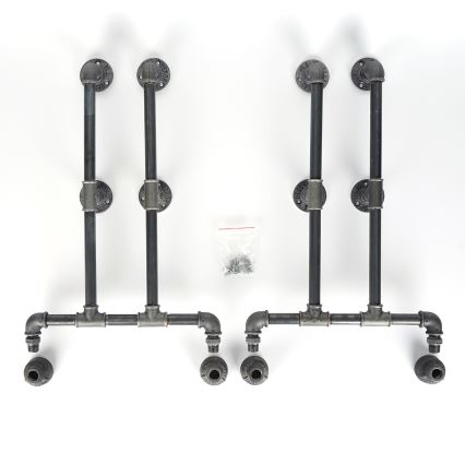 Етажерка за обувки BORU 50x90 см черна/смърч