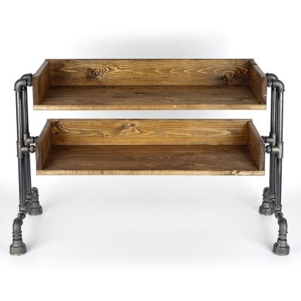 Етажерка за обувки BORU 50x90 см черна/смърч