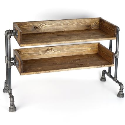 Етажерка за обувки BORU 50x90 см черна/смърч