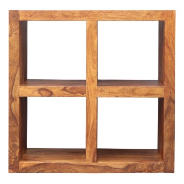 Етажерка за книги GANI 90x90 см масивнo дървo/палисандър