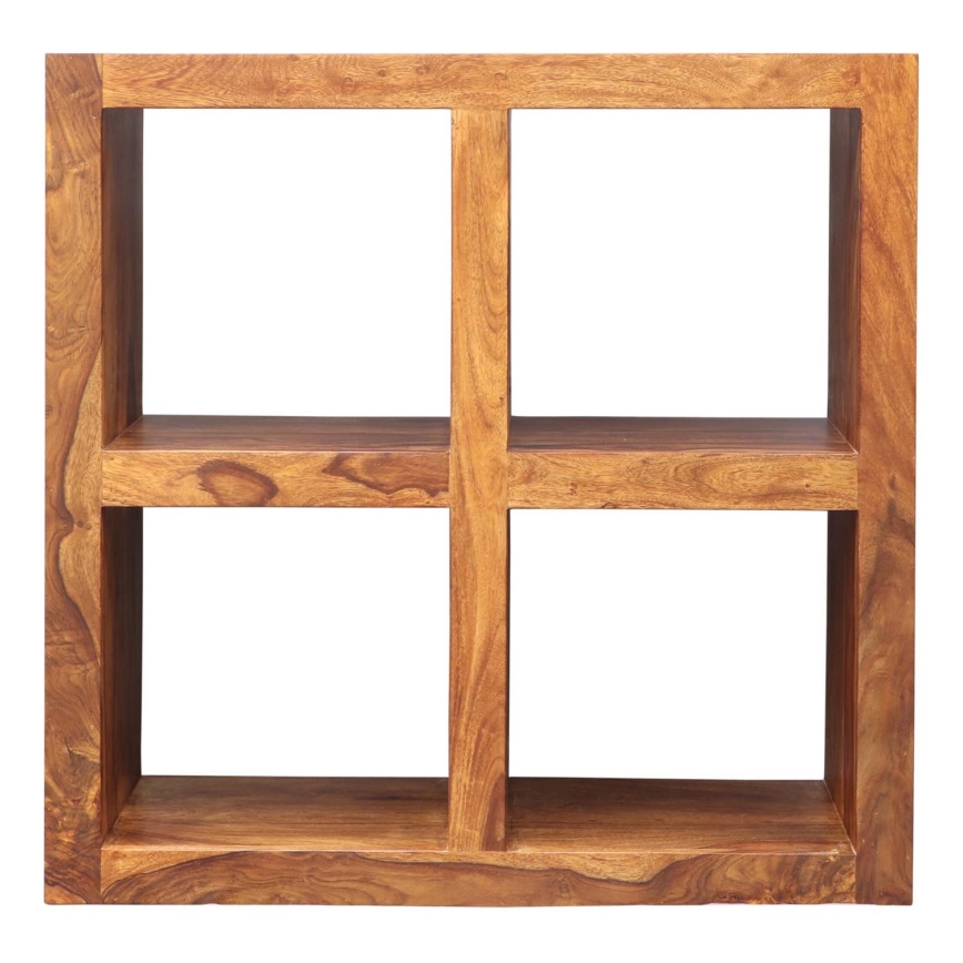Етажерка за книги GANI 90x90 см масивнo дървo/палисандър
