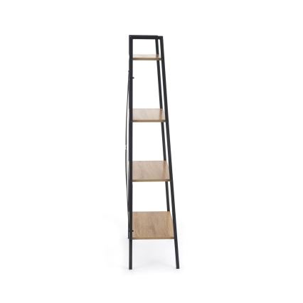 Етажерка за книги NARVIK 148x60 см черен/дъб сонома
