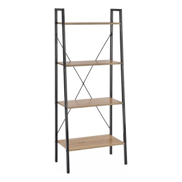 Етажерка за книги NARVIK 148x60 см черен/дъб сонома