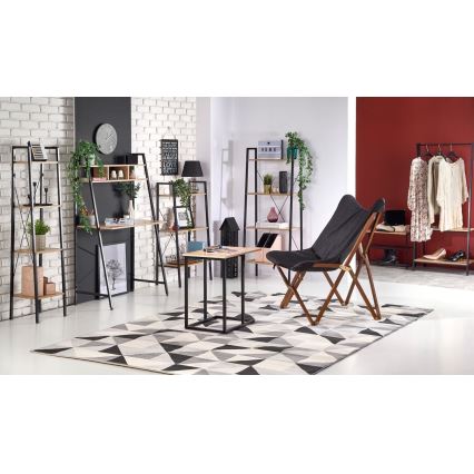 Етажерка за книги NARVIK 148x60 см черен/дъб сонома