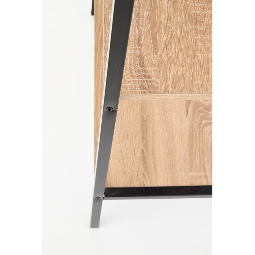 Етажерка за книги NARVIK 148x60 см черен/дъб сонома