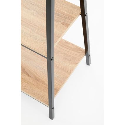 Етажерка за книги NARVIK 148x60 см черен/дъб сонома