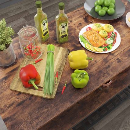 Етажерка за кухня MARGE кафява/черна