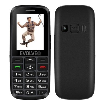 Evolveo - EasyPhone EG 2G мобилен телефон за възрастни, черен