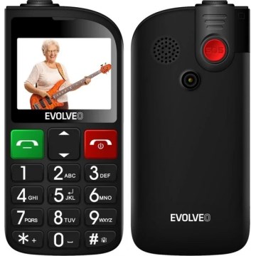 Evolveo - EasyPhone FL, мобилен телефон за възрастни хора, черен