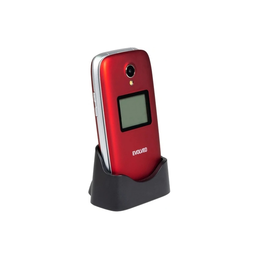 Evolveo - EasyPhone FS, сгъваем мобилен телефон 2.8, червен