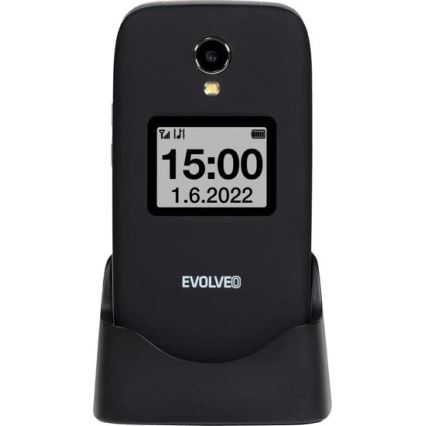 Evolveo - EasyPhone FS сгъваем мобилен телефон за възрастни 2.8 черен