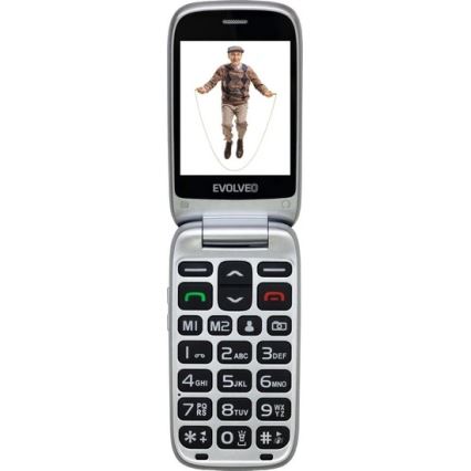Evolveo - EasyPhone FS сгъваем мобилен телефон за възрастни 2.8 черен