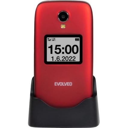 Evolveo - EasyPhone FS сгъваем мобилен телефон за възрастни 2.8 червен