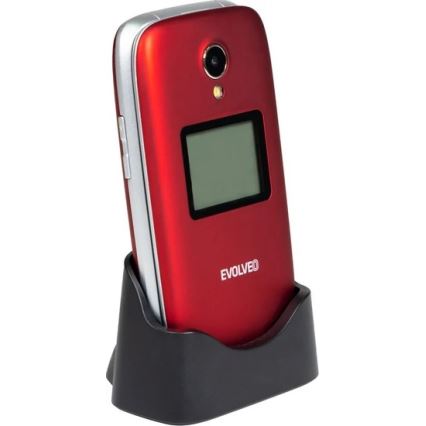 Evolveo - EasyPhone FS сгъваем мобилен телефон за възрастни 2.8 червен