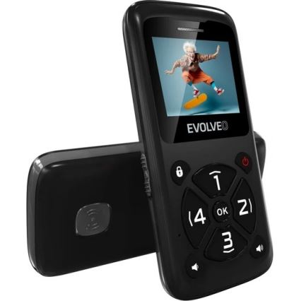 Evolveo - EasyPhone ID мобилен телефон за възрастни, черен