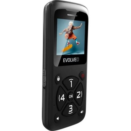 Evolveo - EasyPhone ID мобилен телефон за възрастни, черен