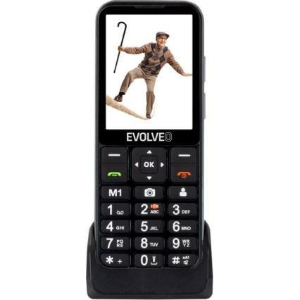 Evolveo - EasyPhone LT 4G мобилен телефон за възрастни, черен