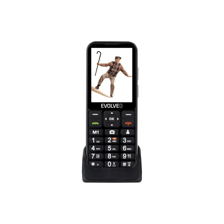 Evolveo - EasyPhone LT 4G мобилен телефон за възрастни, черен