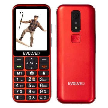 Evolveo - EasyPhone LT, 4G мобилен телефон за възрастни, червен