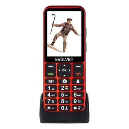 Evolveo - EasyPhone LT 4G мобилен телефон за възрастни хора, червен