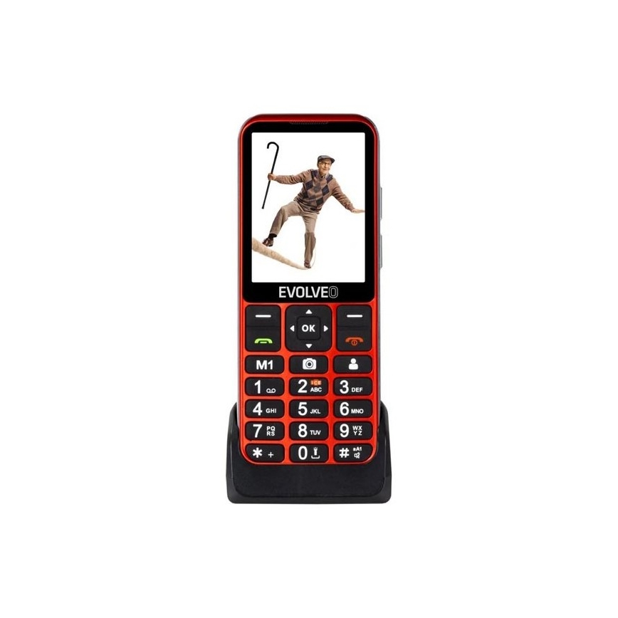 Evolveo - EasyPhone LT 4G мобилен телефон за възрастни хора, червен