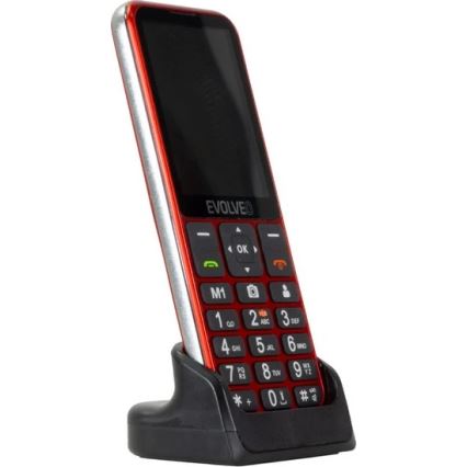 Evolveo - EasyPhone LT 4G мобилен телефон за възрастни хора, червен