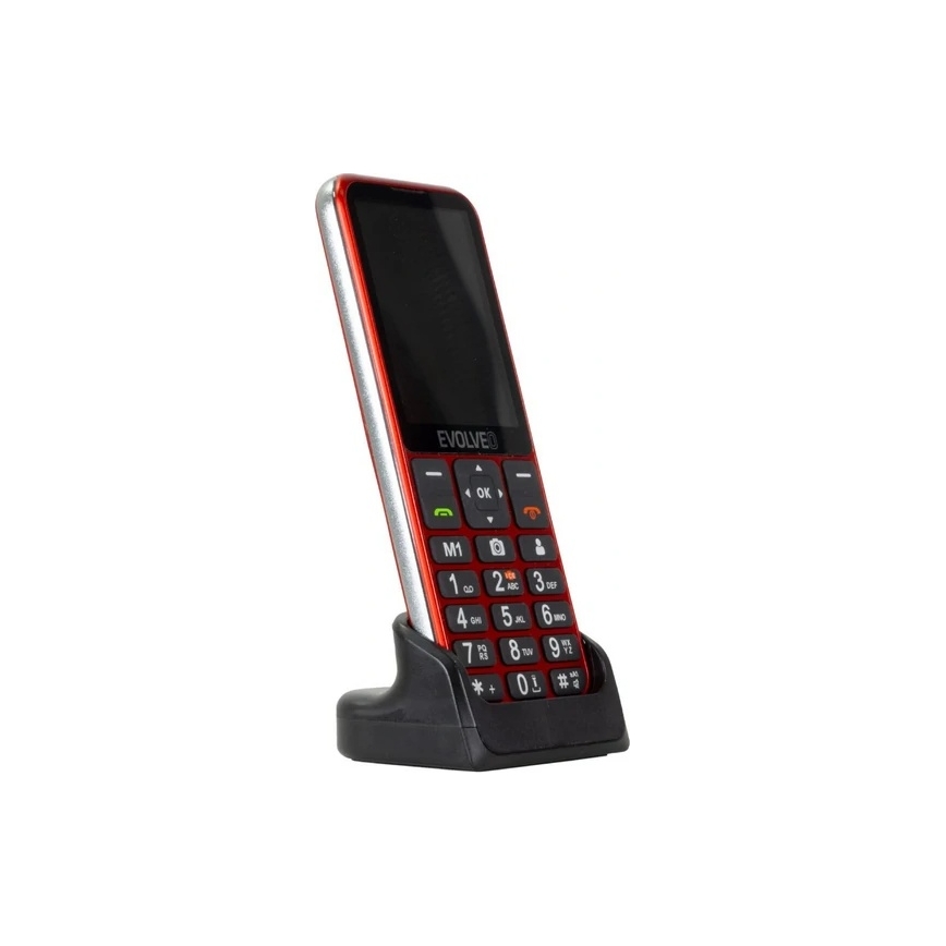 Evolveo - EasyPhone LT 4G мобилен телефон за възрастни хора, червен