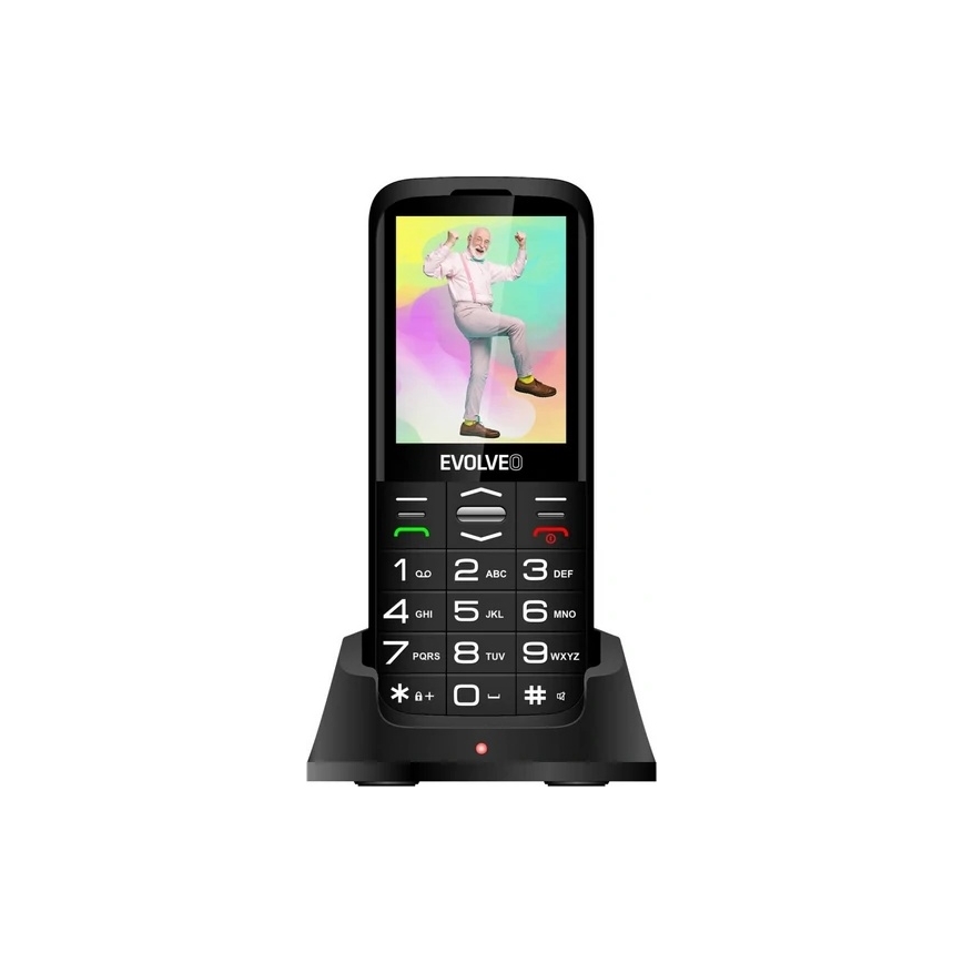 Evolveo - EasyPhone XO мобилен телефон за възрастни, черен