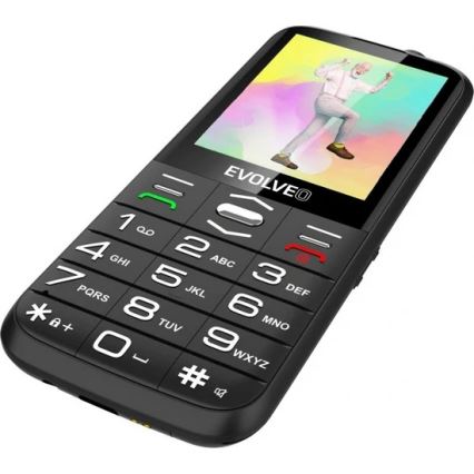 Evolveo - EasyPhone XO мобилен телефон за възрастни, черен