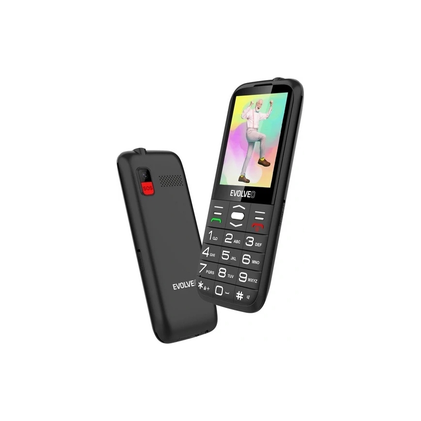 Evolveo - EasyPhone XO мобилен телефон за възрастни, черен