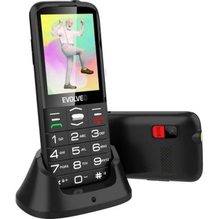 Evolveo - EasyPhone XO мобилен телефон за възрастни, черен