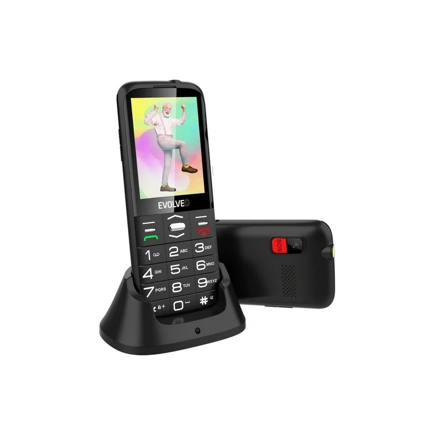 Evolveo - EasyPhone XO мобилен телефон за възрастни, черен