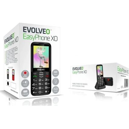 Evolveo - EasyPhone XO мобилен телефон за възрастни, черен