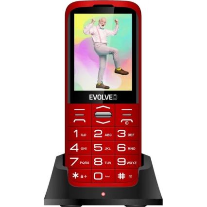 Evolveo - EasyPhone XO мобилен телефон за възрастни, червен