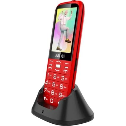 Evolveo - EasyPhone XO мобилен телефон за възрастни, червен