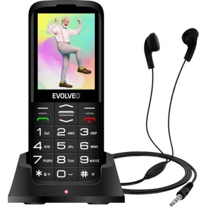 Evolveo - EasyPhone XO, мобилен телефон за възрастни хора, черен