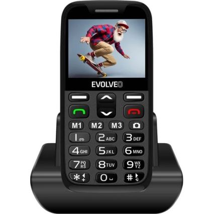 Evolveo - EasyPhone XR 2G мобилен телефон за възрастни, черен