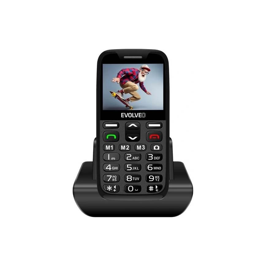 Evolveo - EasyPhone XR 2G мобилен телефон за възрастни, черен