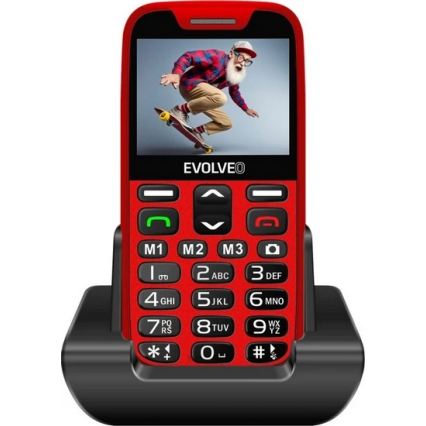 Evolveo - EasyPhone XR, 4G мобилен телефон за възрастни хора червен