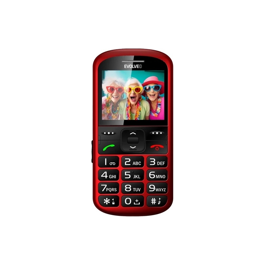Evolveo - EasyPhone XS мобилен телефон за възрастни, червен
